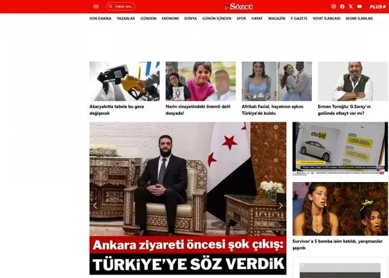 Sözcü'den 'ŞOK' manşet! Ahmed Şara'nın 'PKK'yı atmak için Türkiye'ye söz verdik' açıklamasından rahatsız oldular!