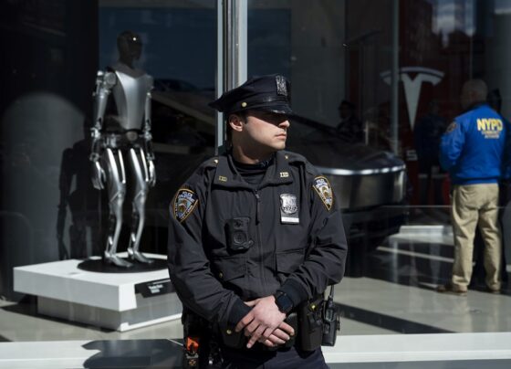 New York'ta Elon Musk protestosu: Tesla bayisine zorla giren göstericiler gözaltına alındı - 1