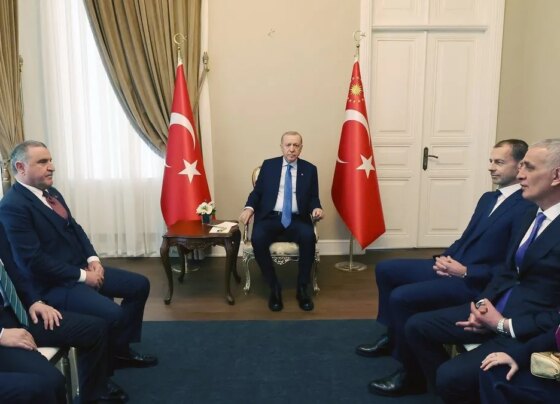 Başkan Erdoğan UEFA Başkanı Ceferin'i kabul etti