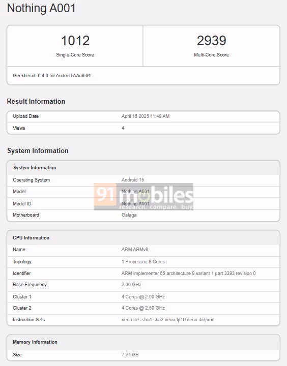 CMF Phone 2 Pro Geekbench’te görüntülendi