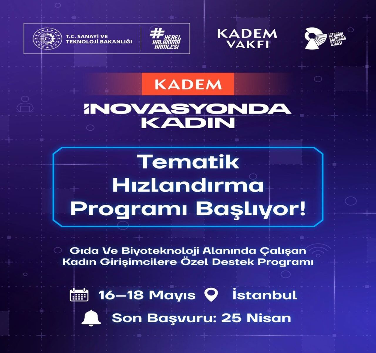 Kadın girişimciler için Tematik Hızlandırma Programı başlıyor!