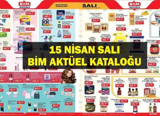 15 NİSAN BİM AKTÜEL KATALOĞU: Salı Günü BİMde Neler İndirimde Temizlikten Makyaj Malzemelerine, Düdüklü Tencereden Buzdolabına...