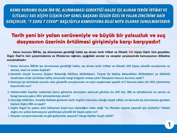 Soylu, Özgür Özel’in yalan zincirini 7 soru 7 cevapla kırdı