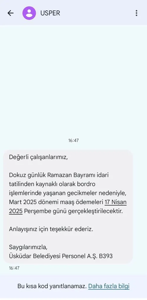 Üsküdar Belediyesi’nde maaş krizi! Personelin parasını ödeyemediler