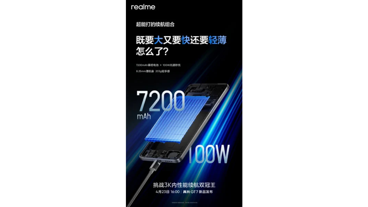realme GT 7 batarya özellikleri açıklandı