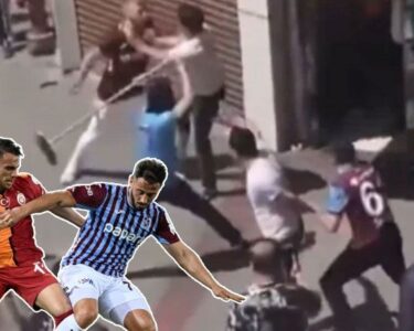 Dev final öncesi Trabzonspor ile Galatasaray taraftarı arasında kavga