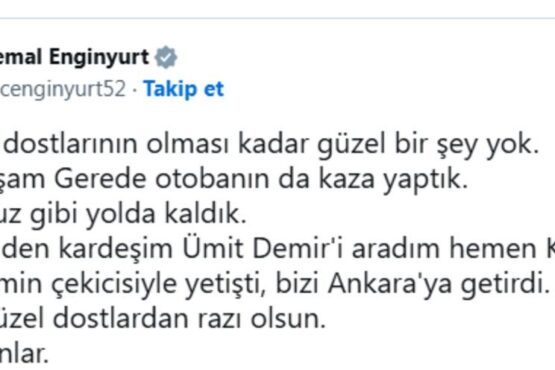 CHP li Cemal Enginyurt trafik kazası geçirdi! 1