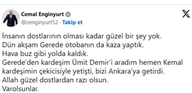 CHP li Cemal Enginyurt trafik kazası geçirdi! 1