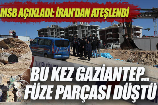 Gaziantep Güneyşehir'e füze parçası düştü