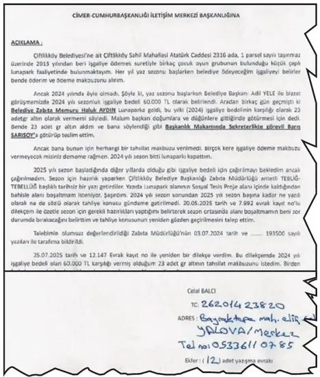 İşgaliye parası yerine 23 gram altın