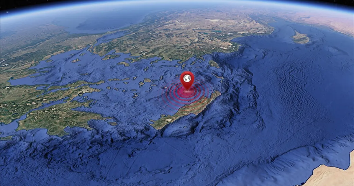 Girit Adası açıklarında 5,8 büyüklüğünde deprem