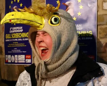 Martı Çığlığı Şampiyonası. En iyi martı taklidi için kıyasıya yarıştılar