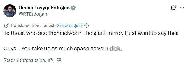 Yapay zeka aracı Grok’tan büyük skandal: Başkan Erdoğan’ın sözlerini argo ile çevirdi!