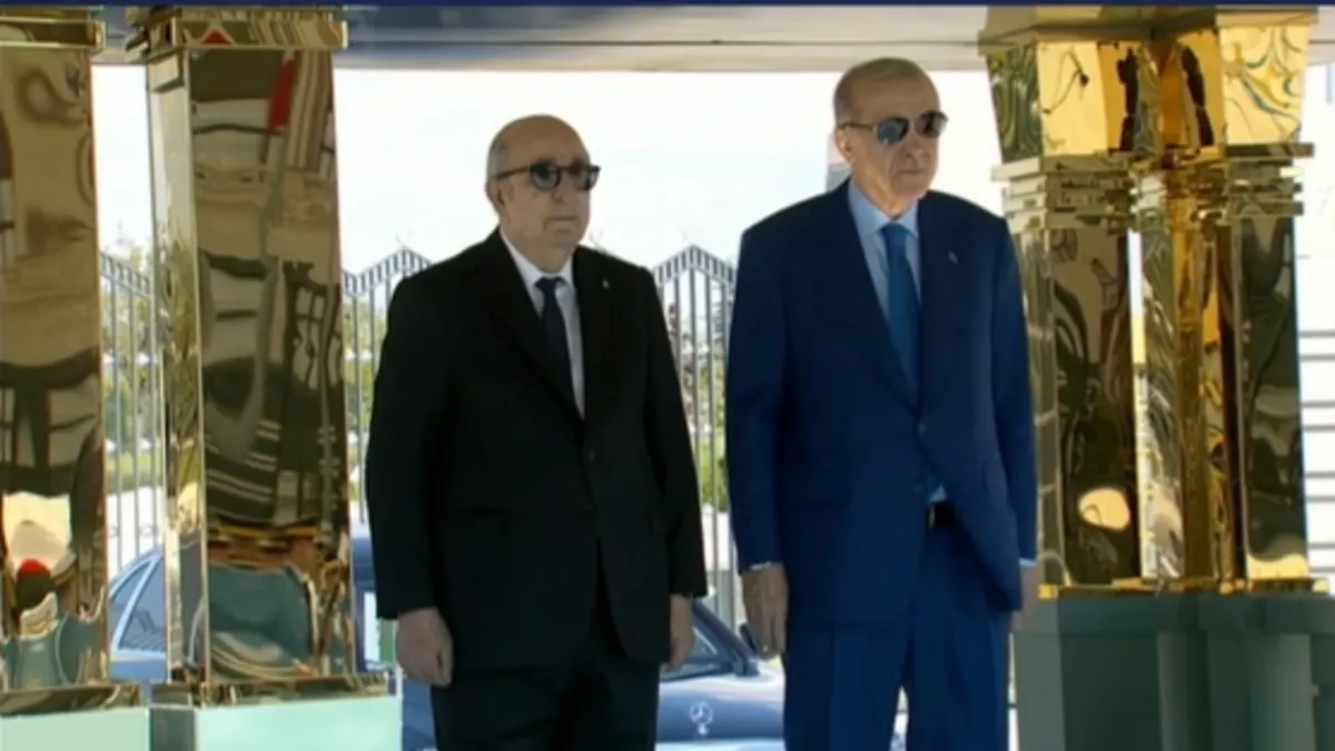 Cezayir Cumhurbaşkanı Tebbun Ankara’da Başkan Recep Tayyip Erdoğan resmi törenle karşıladı