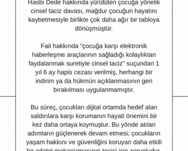 KADEM’den tacizci Hasbi Dede'nin dava sürecine ilişkin açıklama