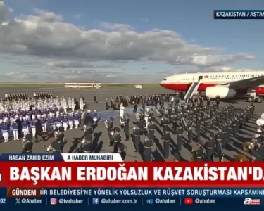 Resmi törenle karşılandı: Başkan Erdoğan, Kazakistan'da