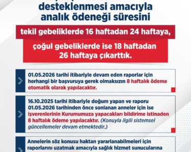 SGK’dan analık ödeneğinde süre artışı haberi