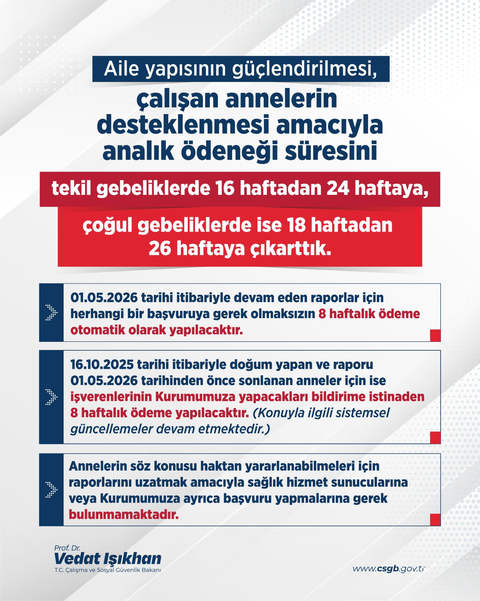 SGK’dan analık ödeneğinde süre artışı haberi